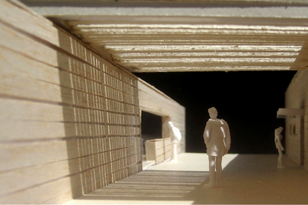 study model - new entrance to the complex (© Luca Peralta)
